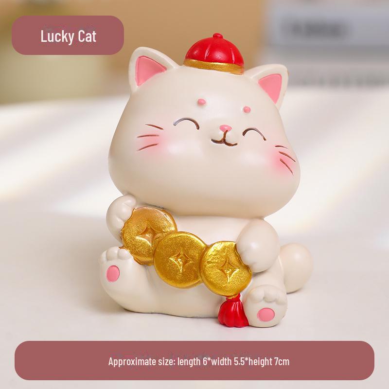 Adorable Lucky Cat Phone & Tablet Stand - Creative Cartoon Desktop Holder Ornament & Gift for Couples