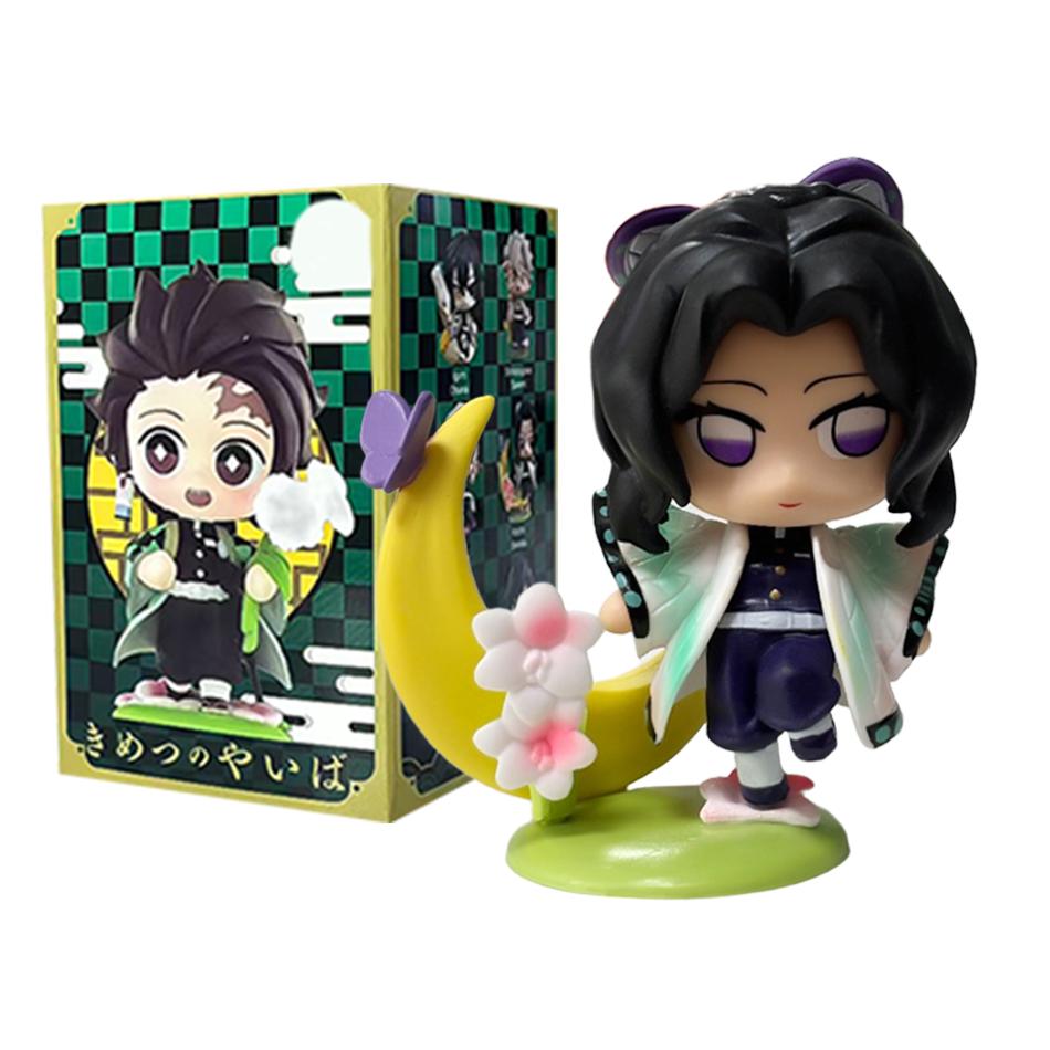 Demon Slayer Tanjiro Kamado Nezuko anime çizgi film figürü kör kutu yaratıcı kişiselleştirilmiş heykel model süs eşyası sürpriz hediye kutusu