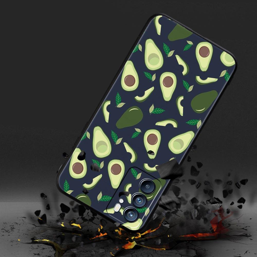 Cute Avocado Phone Case For Oppo A17 A31 A54 A57 A78 A79 A98 Find X5 X6 Reno 6 7 8 10 11 12 13 F Pro 5G Soft TPU Cover Funda Bag