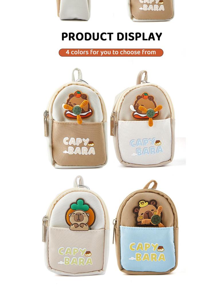 Children's Cartoon Coin Purse & Mini Backpack Keychain - Cute Earphone Bag & Card Holder