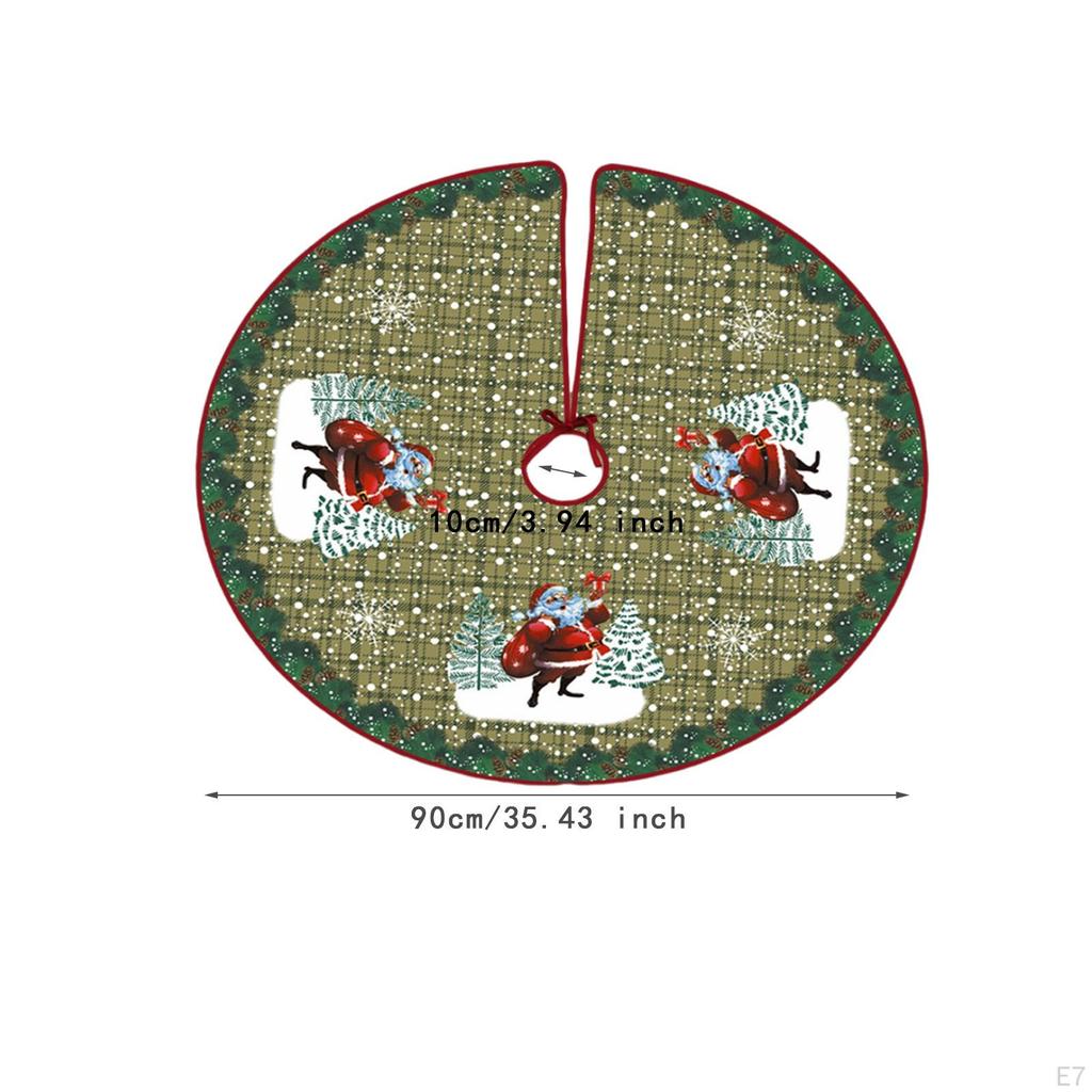Christmas Tree Skirt 90 Cm Decoration Xmas Decor,Tree Base Mat,Xmas Mat for Indoor