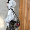 Niche Leopard Print Canvas Tote Bag Women's Bag Casual Large Capacity Fashion Handbag Korean Version Casual Shoulder Messenger Bag