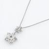 Flour Necklace Pt850Platinum/Pt900Platinum/diamond Flour 4.8g Women Used
