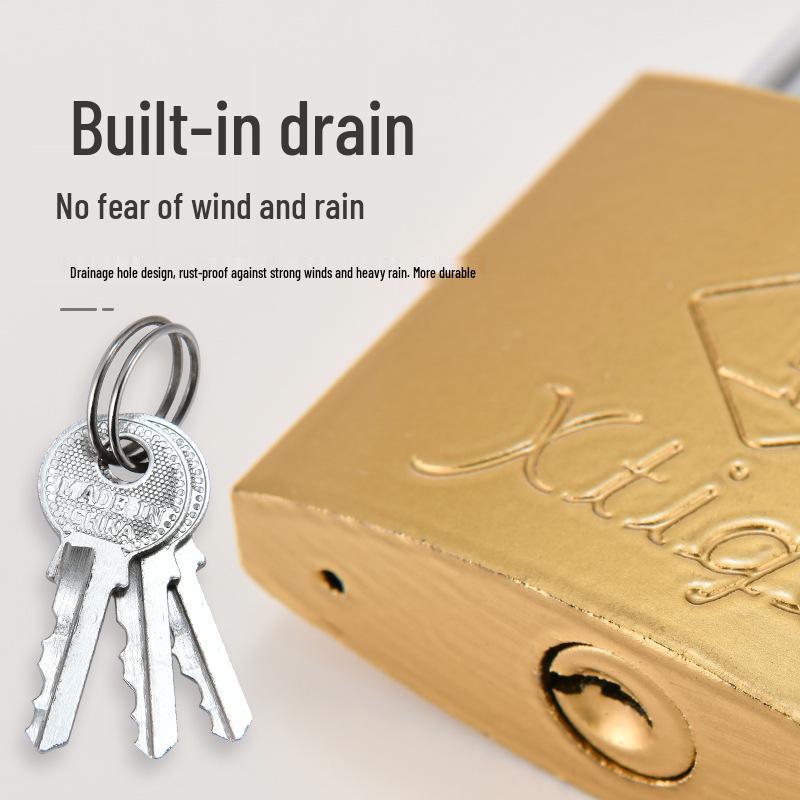 25MM Iron Padlock Single Open Imitation Copper Lock for Household or Student Use