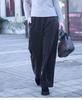 2025 Women's High Waist Straight-Leg Corduroy Pants: Versatile, Casual, Loose-Fit Woolen Pleated Solid Color Long Pants