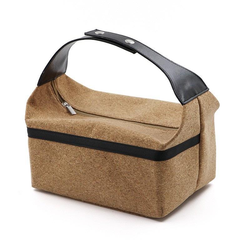 

Wood Grain Tea Set Bag Outdoor Picnic Coffee Set Storage Bag Portable Lunch Box Storage Meal Bag Portable Lunch Bag