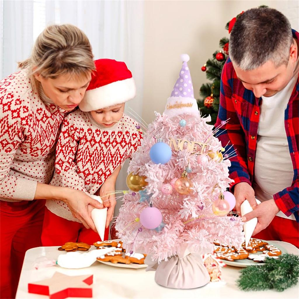 Tisch-Weihnachtsbaum, beleuchtet, künstlicher Weihnachtsbaum mit DIY-Tisch-Ornament für die Weihnachtsdekoration zu Hause