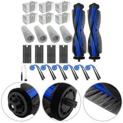 Complete Set of Filter Dust Bags with Main Roller Brush Side Brushes for Ecovacs For Deebot X9 Pro X9 Pro Robot Vacuum