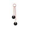 Charm Chain With Black Zircons - Rose Gold - D-071 25 Mm