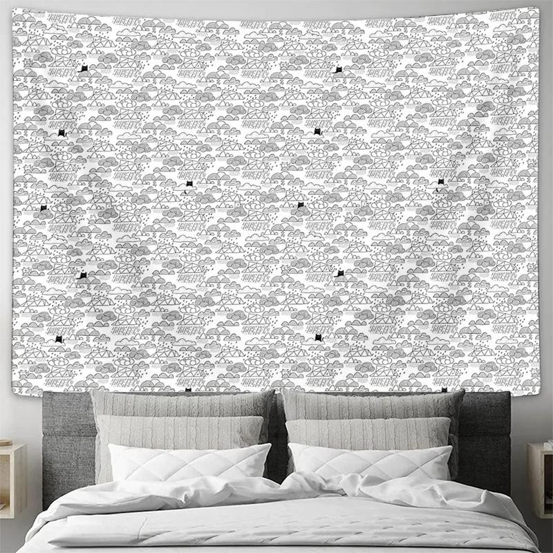 Bohemian Tapestry Wall Hanging Aesthetic Room Decor Nature Tree Branch Pattern Dorm Room Backdrop Living Room Wall Art Home Text