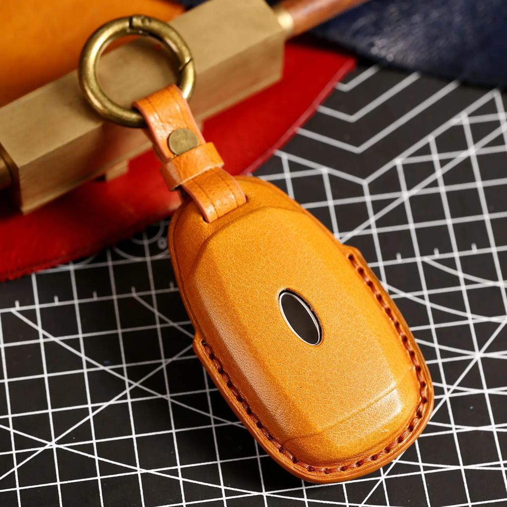Car Key Case Cover Fob Accessories For Hyundai Palisade Fiesta Custo Sonata Leather Keychain Holder Keyring Protective Bag Vantu