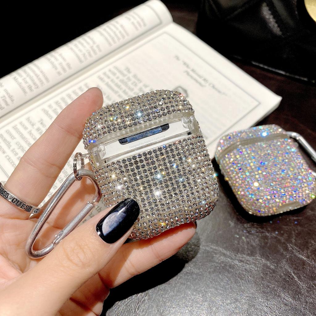 Thousand Diamond Headset Protective Case for Apple Bluetooth Headset Protective Case AirPods Pro Full Diamond One-piece Sheath