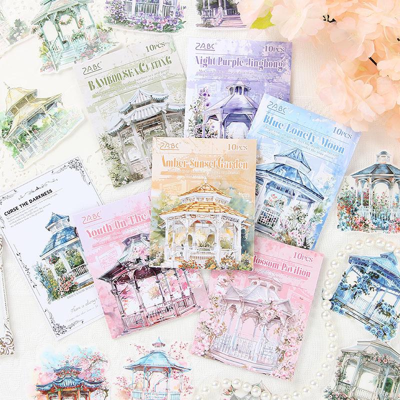 ZABC Inspiration Garden Series: European Architecture Sticker Pack (10 Sheets)