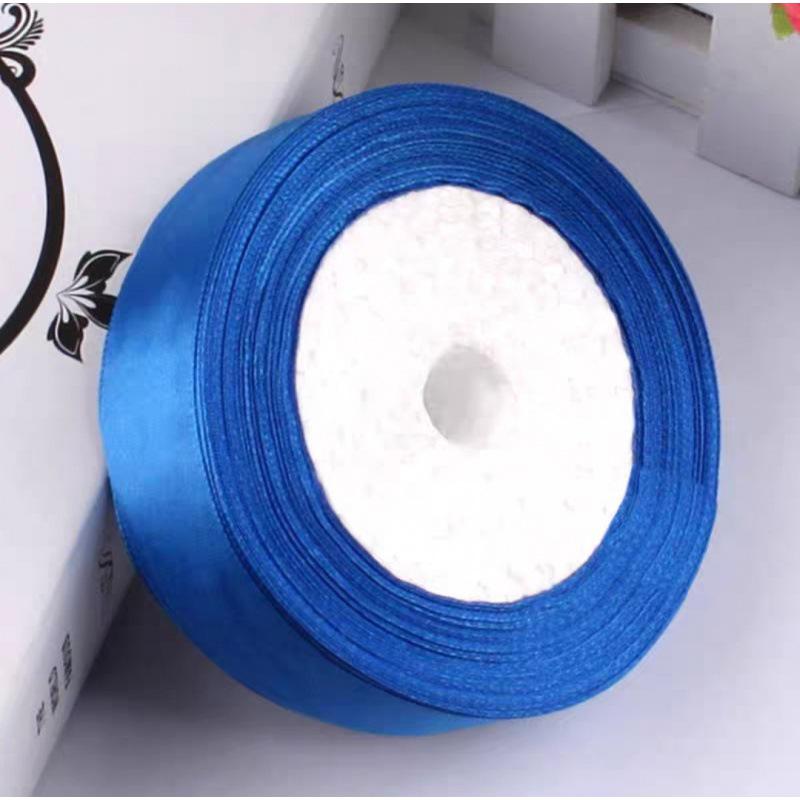 2.5cm Satin Floral Silk Ribbon Headband, Gift & Cake DIY, 25mm Polyester Craft Webbing