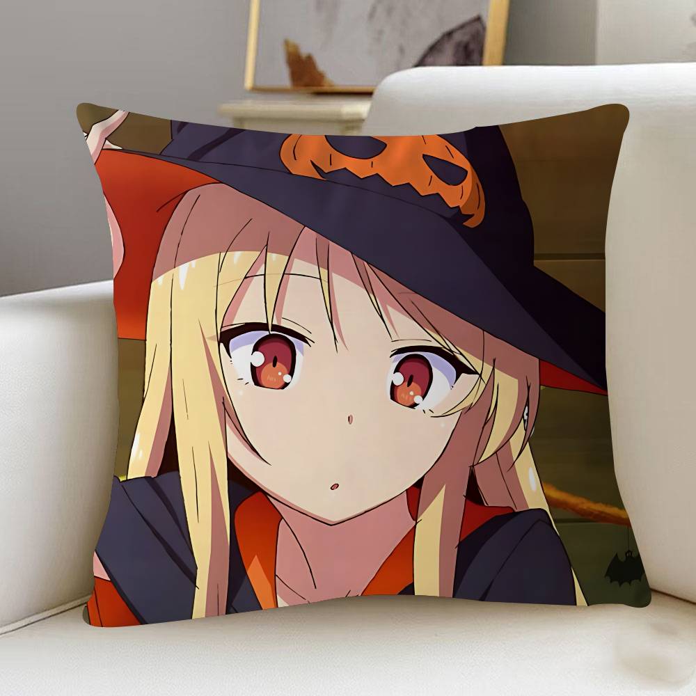 

М-Маширо Шиина Наволочки Мультяшный Диван Декоративный Дом Двусторонняя Печать Короткий Плюш Милая Наволочка 12x12Inch