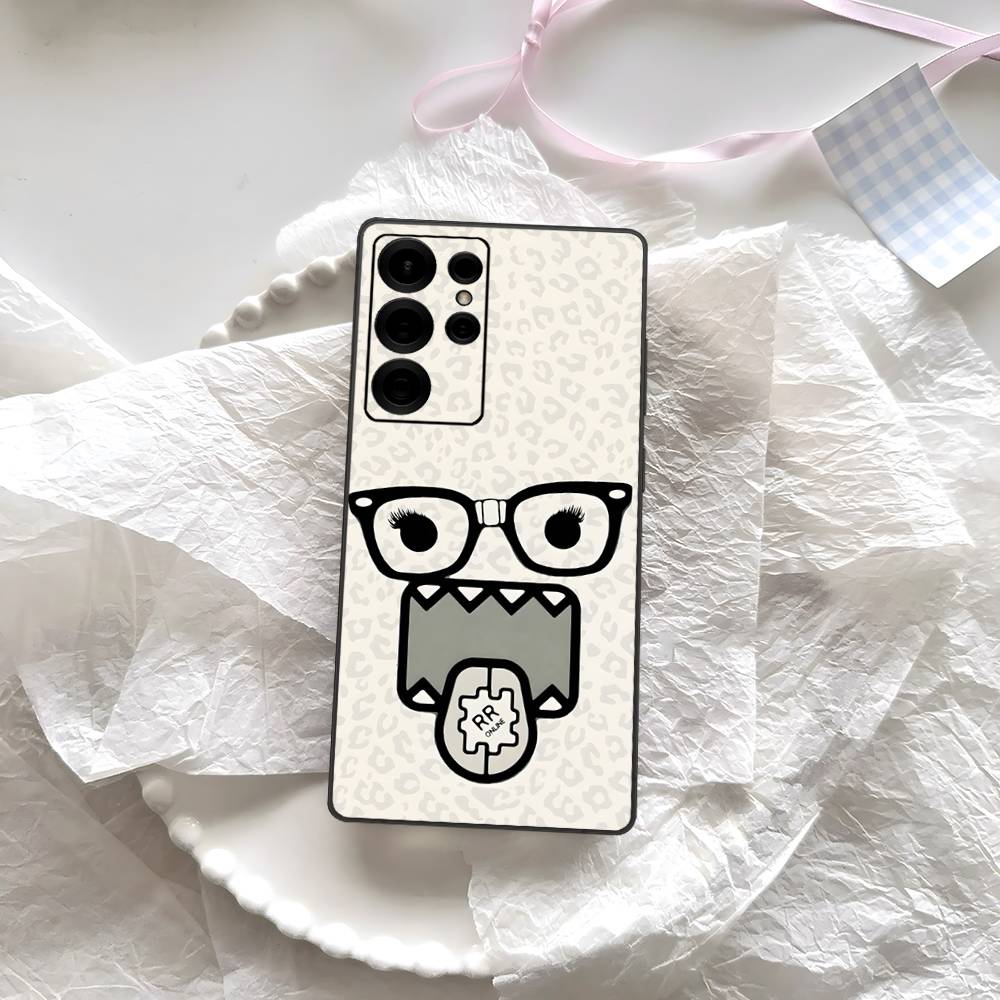 

Cute Domo-Kun Phone Case For Samsung S 24 Fe 25 Ultra Plus 20 Lite 21 30 22 23 24 22 Ultra 5G Fundas Samsung S22 Plus 5G