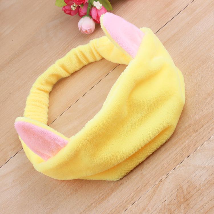 2021 Soft Velvet Spa Headband Korean Skincare Cat Ear Face Wash Headbands for Makeup Shower Bath