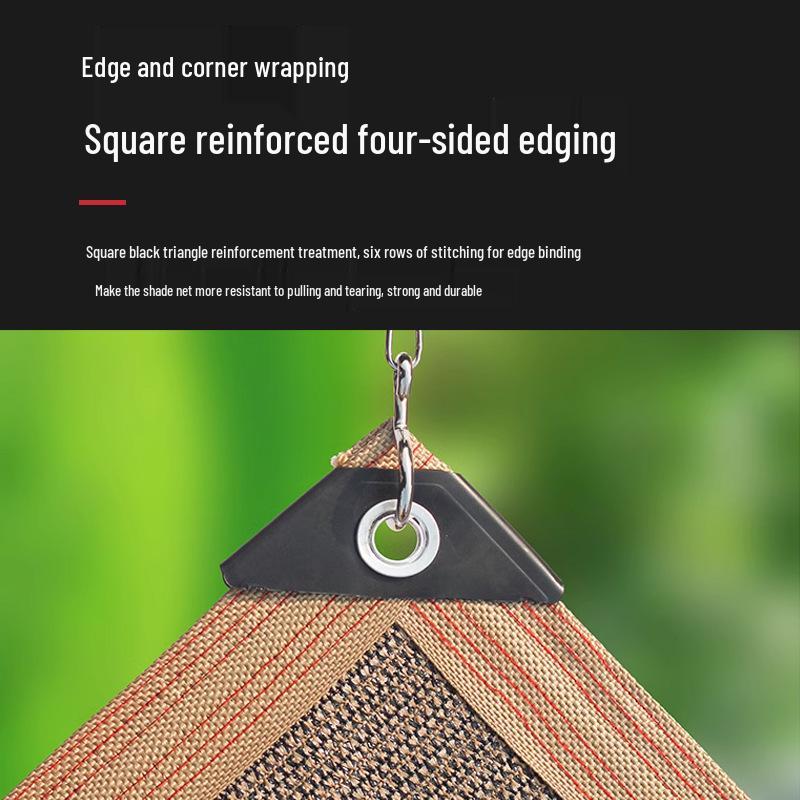 Enhanced Coffee Shade Net: Durable, Privacy-Enhancing, UV-Protected, Anti-Aging, with Edging and Perforations for Balconies