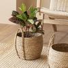 Lightweight DurableRattan Grass Woven Floor Vase Pot Flower Basket Rack for Balconies HomesOffice Living Room Decoration