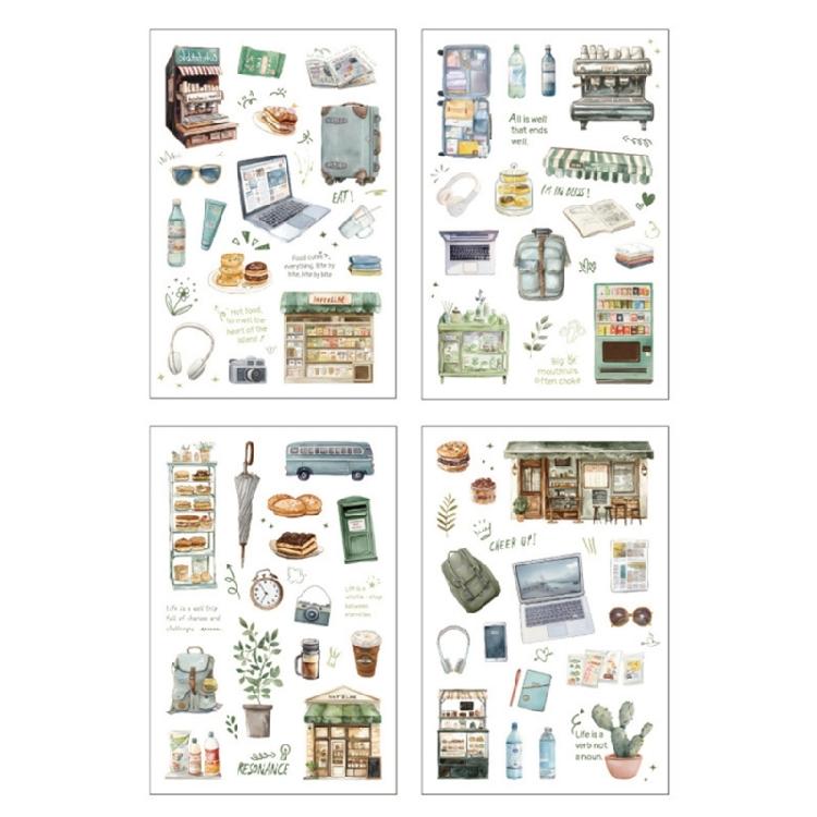 Bullets Journals Decal PET Travel Scrapbooking Sticker Cute Decorative Sticker for DIY Craft Journaling Scrapbooks