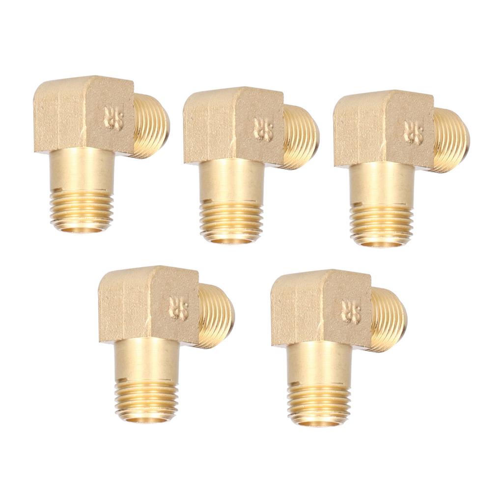 5Pcs Air Compressors Elbow Portable Mute Fitting Frequency Conversion Pneumatic EquipmentBrass