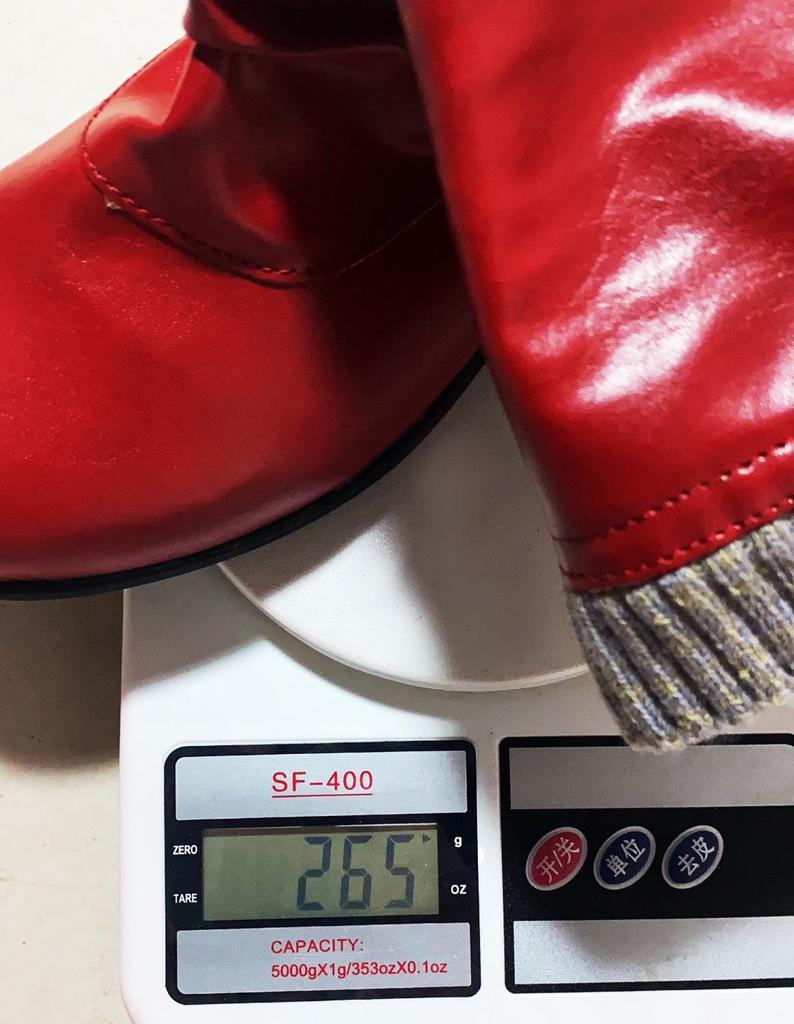 2021 Autumn/Winter Women's Plus Size Leather Boots, Round Toe with Wool Trim and Side Zip