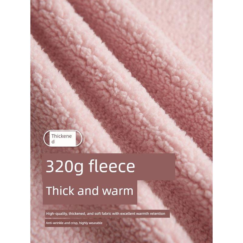 American Street Thickened G Rice Grain Velvet Hoodie Men 2023 Autumn and Winter Outdoor Windshield Liner Warm Zip-up Outerwear