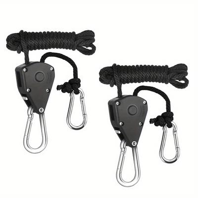 Lifting Rope Pulley Set Sling Pulley Adjustable Lifting Rope Camping Tent Wind Rope (aluminum Buckle + 2.4m Rope)