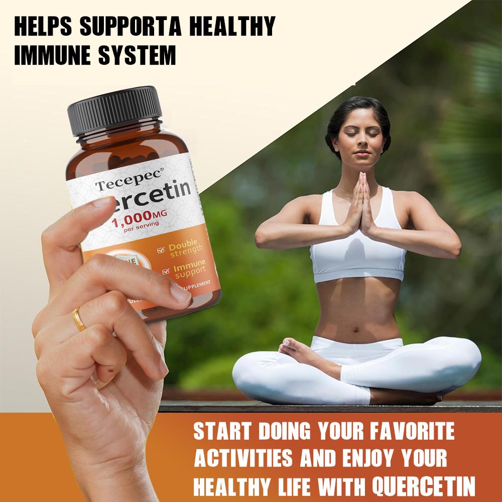 Quercetin Nahrungsergänzungsmittel, 1000 mg pro Portion, 120 Kapseln pro Flasche