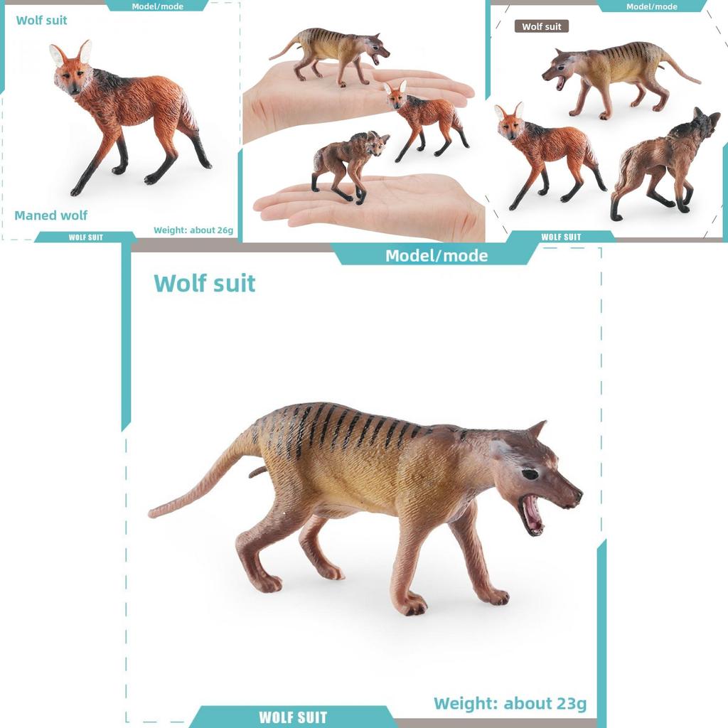 Simulated Wild Animal Wolf Model Ornament For Kids Educational Display With Realistic Design