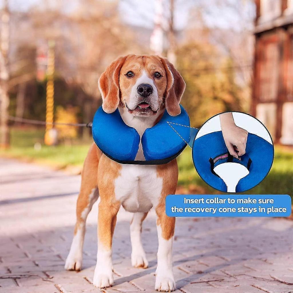 Inflatable - Recovery - Cone Collar For Dogs Cats After Surgery Soft Protective Recovery Collar Cone Prevent Pets From Touching Stitches Wounds And Ra