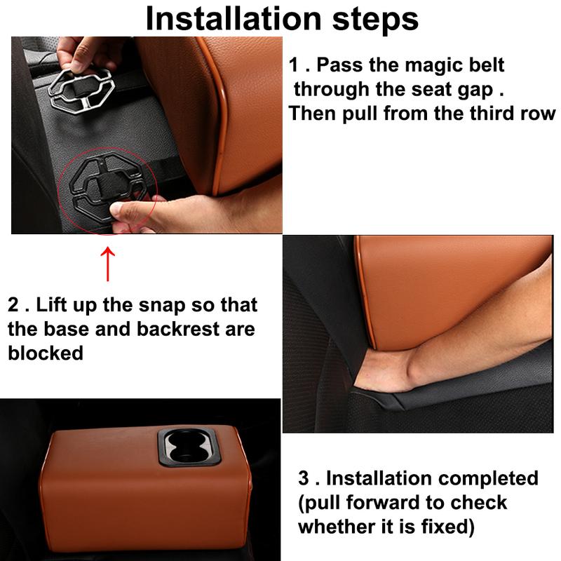 Car Second Row Rear Central Armrest Box with Cup Holder Arm Rest For SKODA Octavia Rapid Yeti Fabai KAROQ Superb 2010-2023