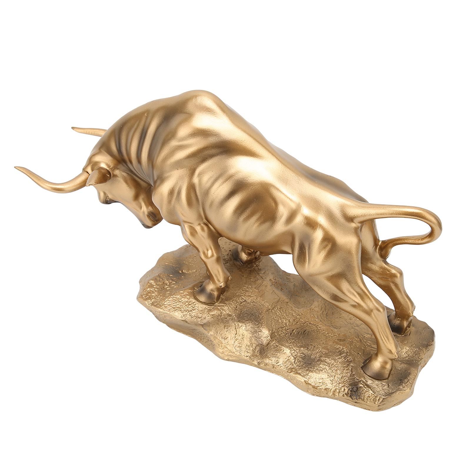 

Скульптура быка из смолы, фигурка быка по фен-шуй для китайских сувениров, подарков, декора для дома и офиса