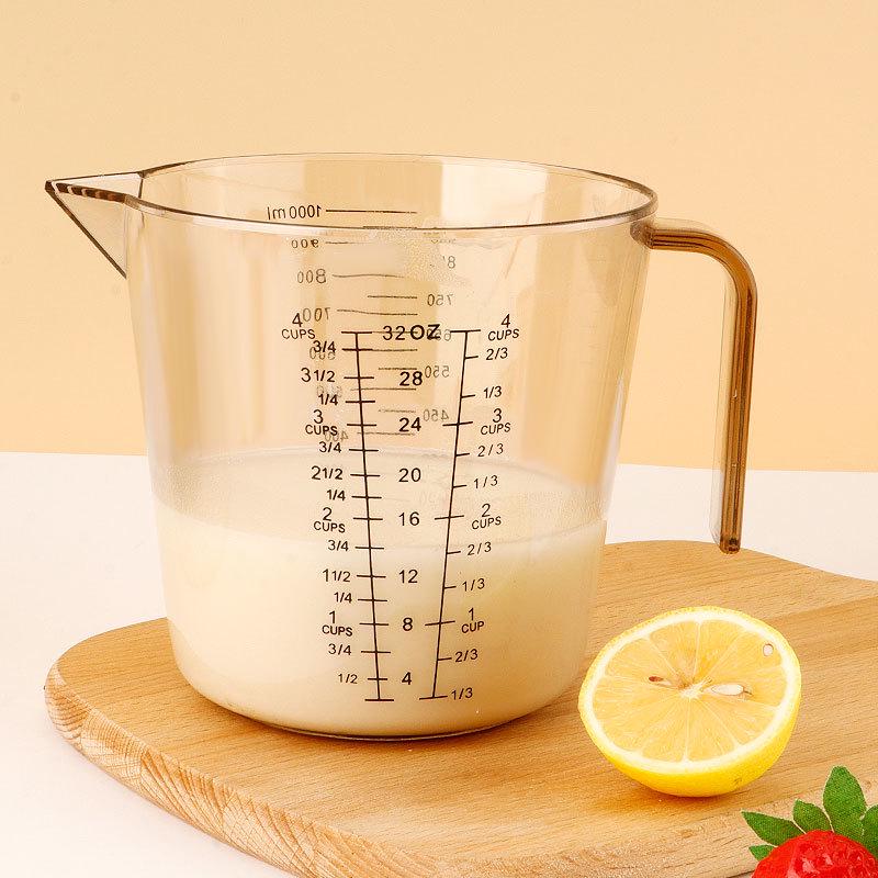 Available Double-Sided PS Transparent Measuring Cup (150/300/600/1000ML) with Scale - Ideal Baking Tool