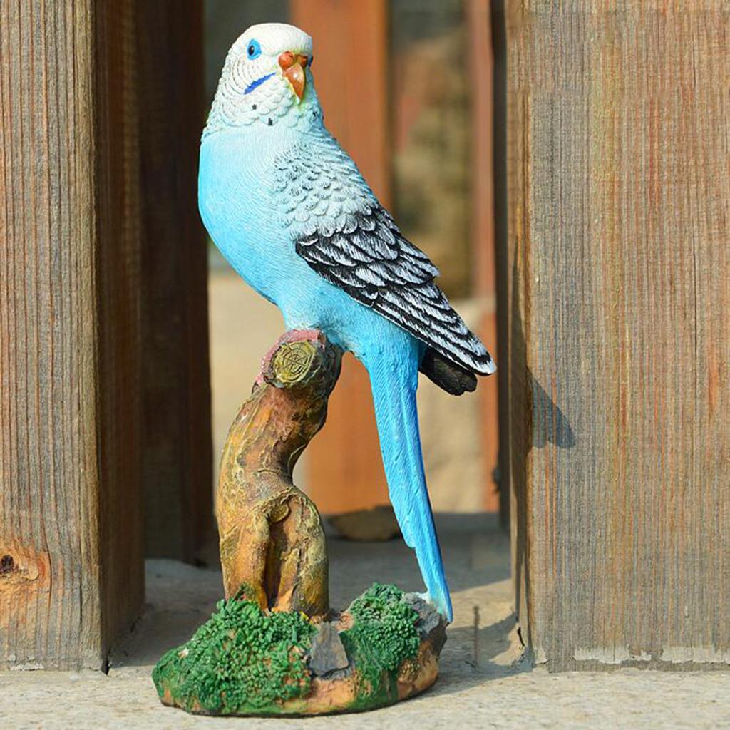 

Tropical Parrot Figurines Garden Decoration Sculpture Ornament Resin Bird Decor for Home Party Fairy Garden Accessories