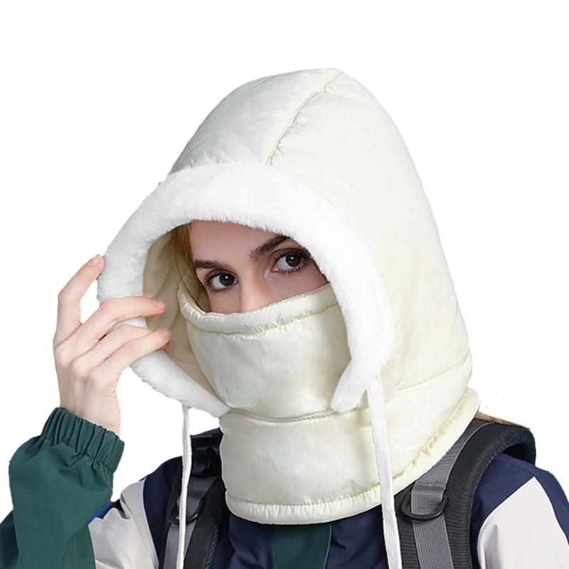 Winter Headwear Polyester Warm Hat Scarf and Mask Combo for Biking Skiing And Outdoor Sports Warm Ushanka