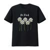 Unisexs Be Kind Daisy Design T Shirt Black Medium Vintage Washed Top For Everyday Wear Stylish Unisex Streetwear Versatile