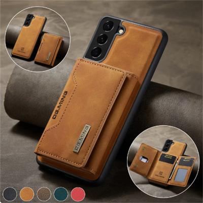 Magnetische, abnehmbare Leder-Brieftaschenhülle für Samsung Galaxy S23 Ultra S24 FE S22 S21 Plus Samsung Z Flip 6/5/4/3 Kartenhalter