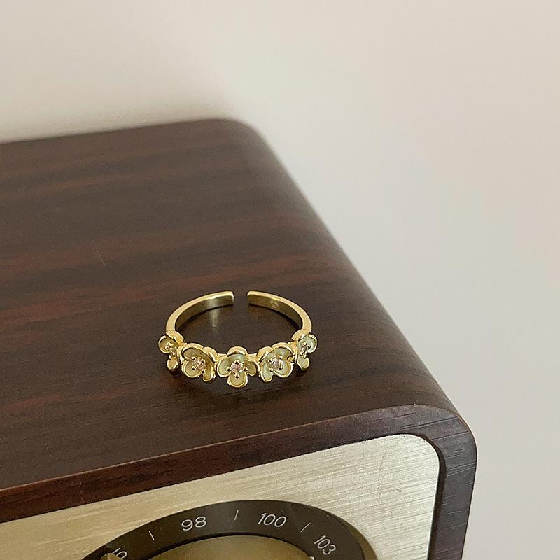 Light Luxury High-End Shell Flower Butterfly Open Ring Female Simple Niche Design Personalized Versatile Ring Ring