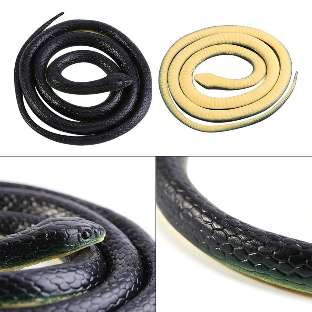 1Pc 130cm Long Realistic Soft Rubber Snake Garden Props Funny Joke Prank Toy Gift Hot