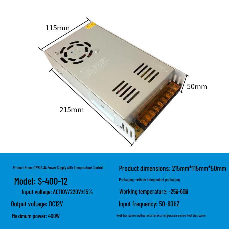 220V To 12V/24V/5V DC Power Supply for LED Strip Lights - 5A/10A/30A, 60W Transformer