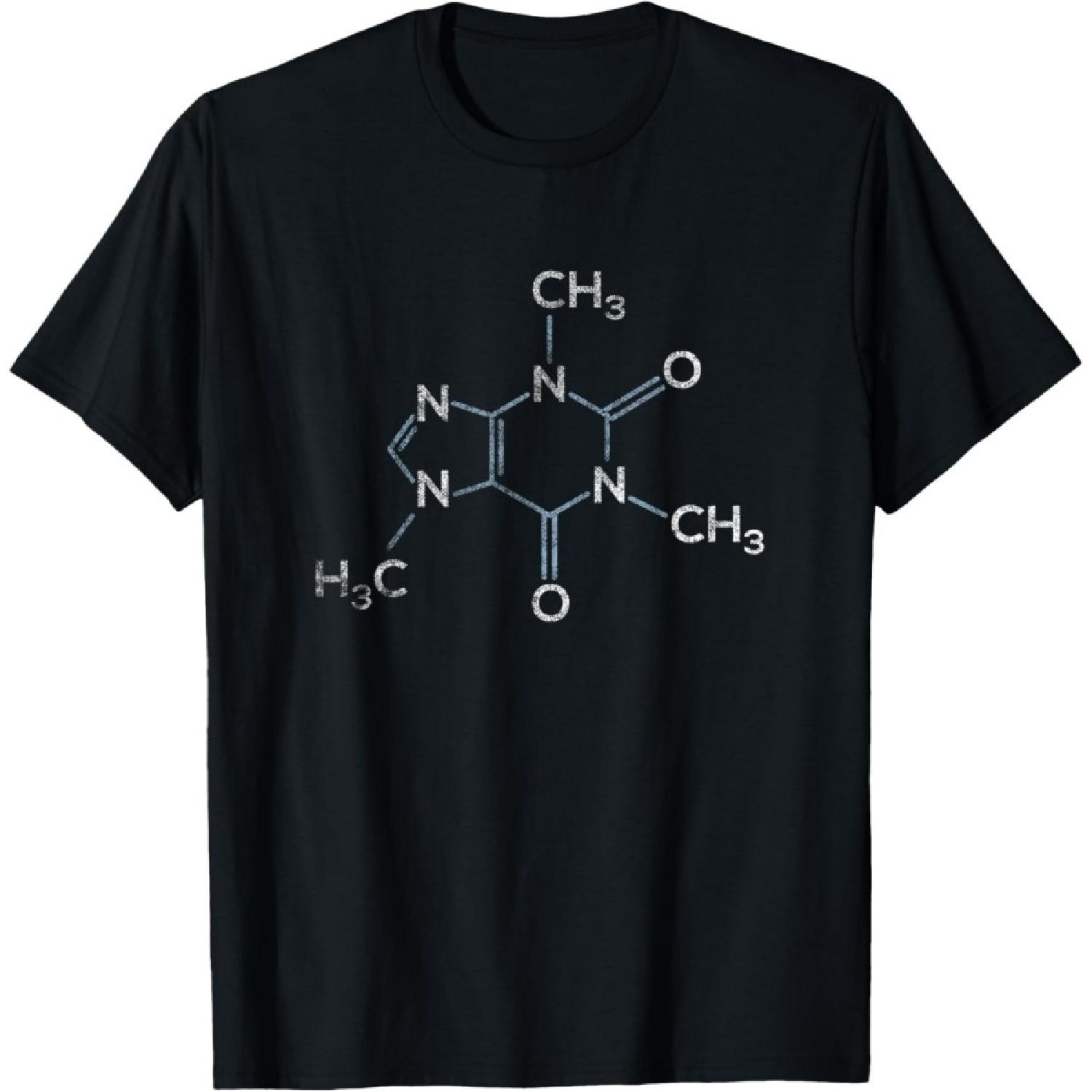 Caffeine Molecule - Funny Coffee Quote T-Shirt S