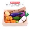 Wooden Children'S Early Education Simulation Playing House Fruits And Vegetables Velcro Cheche Le Creative Kitchen Toys