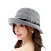 2026 New Sun Hat Women's Sunscreen Hollowed Out Breathable Basin Hat Korean Version Elegant Top Hat Belt Shows Small Face