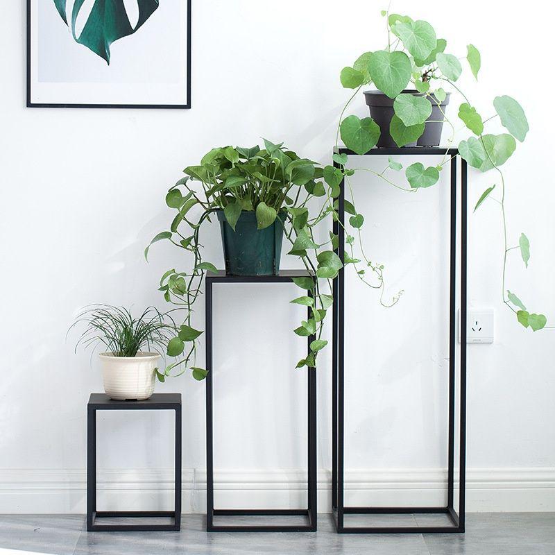 Nordic Gold Iron Art Flower Stand - Floor Standing Plant Rack for Living Room, Balcony, and Succulents.