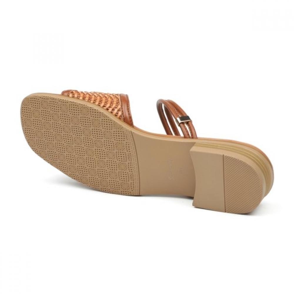 Kumkang Women Cable Knit Strap Flat Sandals Rensac5533k5
