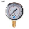 16 Styles Dual Scale Liquid Filled Pressure Gauge with Brass Internals 1/4" BSPT Bottom Mount Pressure Gauge Durable