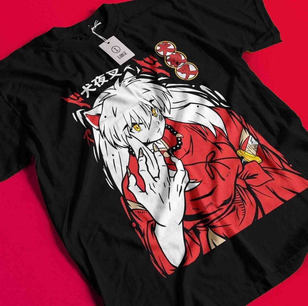 

Инуяша Футболка Сессёмару Футболка Кагомэ Хигураси Футболка Мироку Футболка Нараку Кога BB1606 4XL