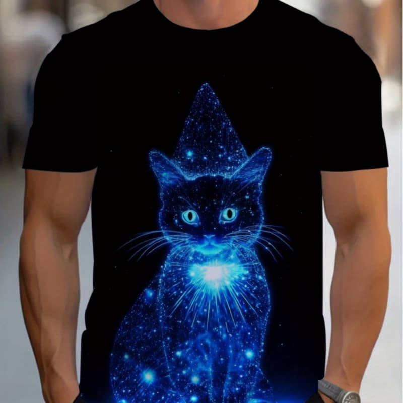 

Men s Fashion 3D Printed Men s T-Shirt Round Neck Short Sleeve Trendy Street Wear XL