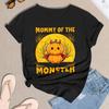 Women's Halloween Print Short Sleeve T-Shirt Casual Neck Tee Top